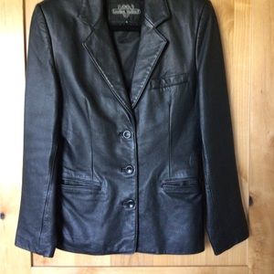 Leather Sports Jacket.  Women’s size Medium.  Black.